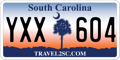 SC license plate YXX604