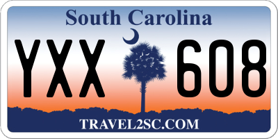 SC license plate YXX608
