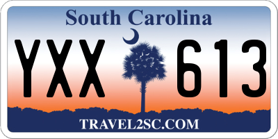SC license plate YXX613
