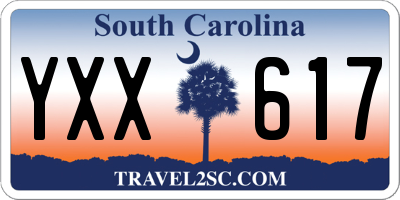 SC license plate YXX617