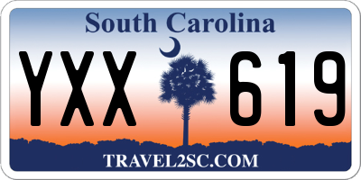SC license plate YXX619