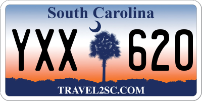 SC license plate YXX620