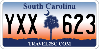SC license plate YXX623