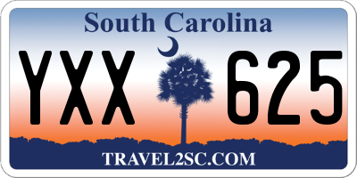 SC license plate YXX625