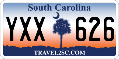 SC license plate YXX626
