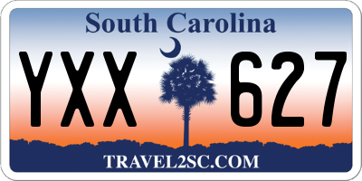SC license plate YXX627