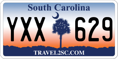 SC license plate YXX629