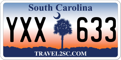 SC license plate YXX633