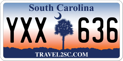 SC license plate YXX636