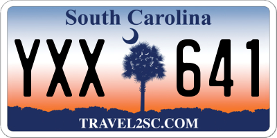 SC license plate YXX641