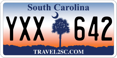SC license plate YXX642
