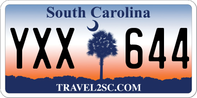 SC license plate YXX644