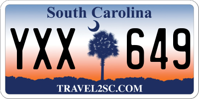 SC license plate YXX649