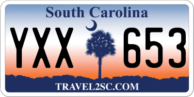 SC license plate YXX653