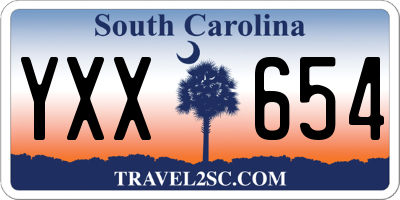 SC license plate YXX654
