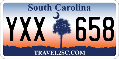 SC license plate YXX658