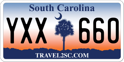 SC license plate YXX660