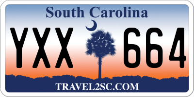 SC license plate YXX664