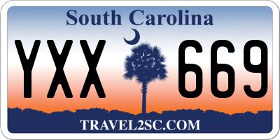 SC license plate YXX669