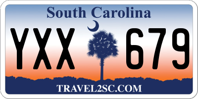 SC license plate YXX679