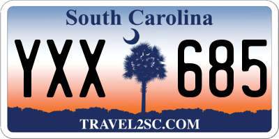 SC license plate YXX685