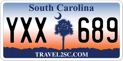 SC license plate YXX689