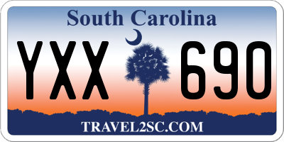 SC license plate YXX690