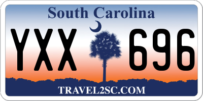 SC license plate YXX696