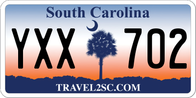 SC license plate YXX702