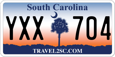 SC license plate YXX704