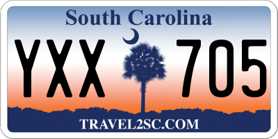 SC license plate YXX705