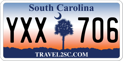 SC license plate YXX706