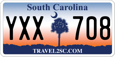 SC license plate YXX708