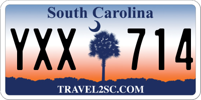 SC license plate YXX714