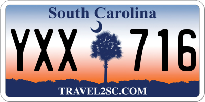 SC license plate YXX716