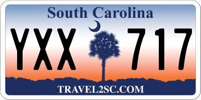SC license plate YXX717