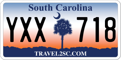 SC license plate YXX718