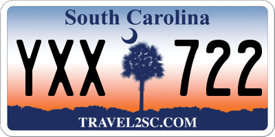SC license plate YXX722