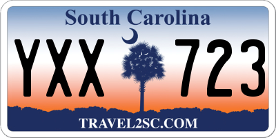 SC license plate YXX723