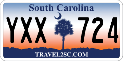 SC license plate YXX724