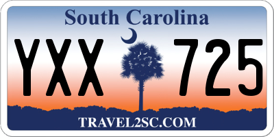 SC license plate YXX725