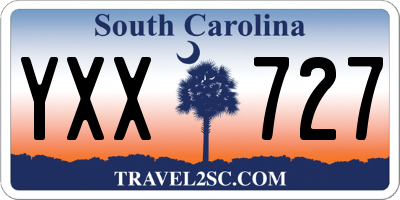 SC license plate YXX727