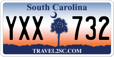 SC license plate YXX732