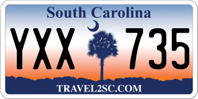 SC license plate YXX735