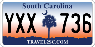 SC license plate YXX736