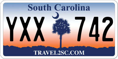 SC license plate YXX742