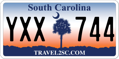 SC license plate YXX744
