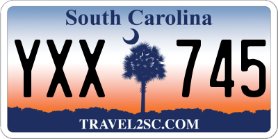 SC license plate YXX745