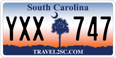 SC license plate YXX747