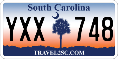 SC license plate YXX748